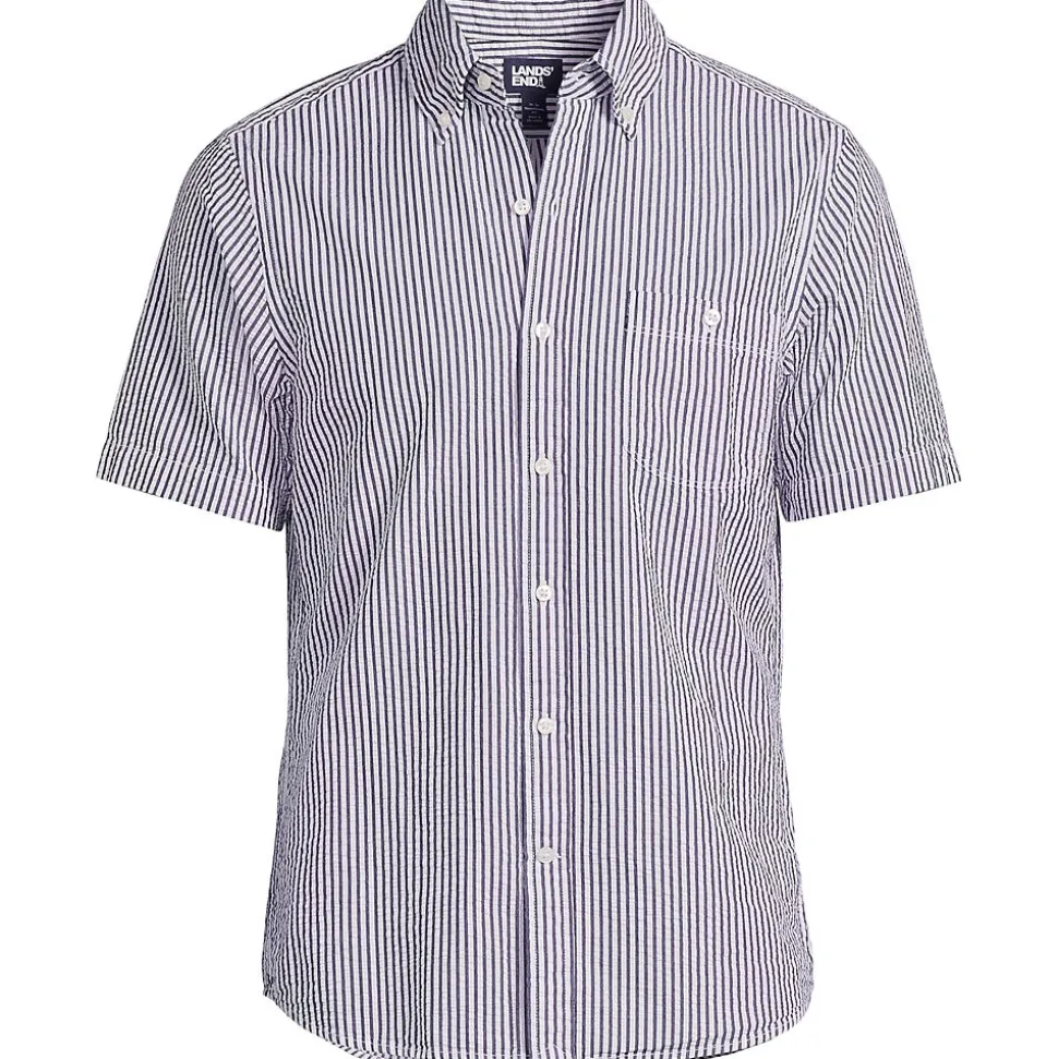 Seersucker-Kurzarmhemd für Herren, Classic Fit