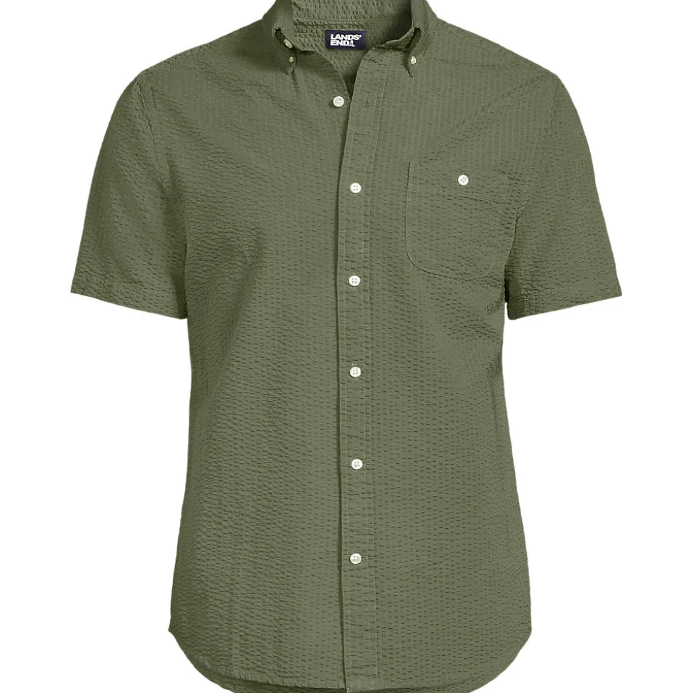 Seersucker-Kurzarmhemd für Herren, Classic Fit