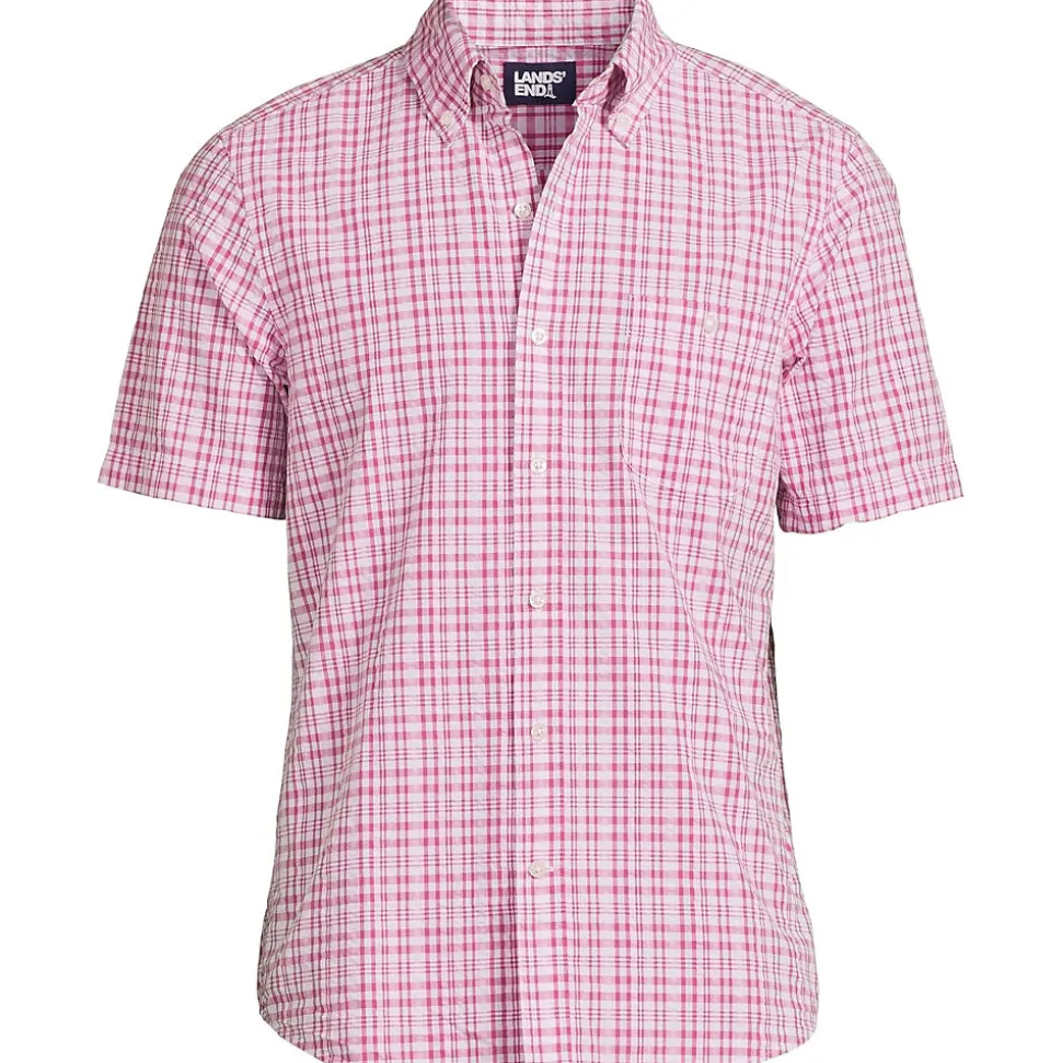 Seersucker-Kurzarmhemd für Herren, Classic Fit