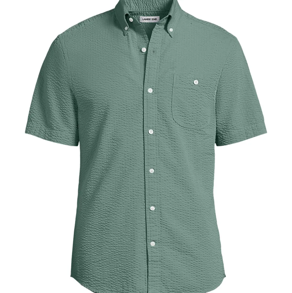 Seersucker-Kurzarmhemd für Herren, Classic Fit