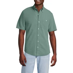 Seersucker-Kurzarmhemd für Herren, Classic Fit