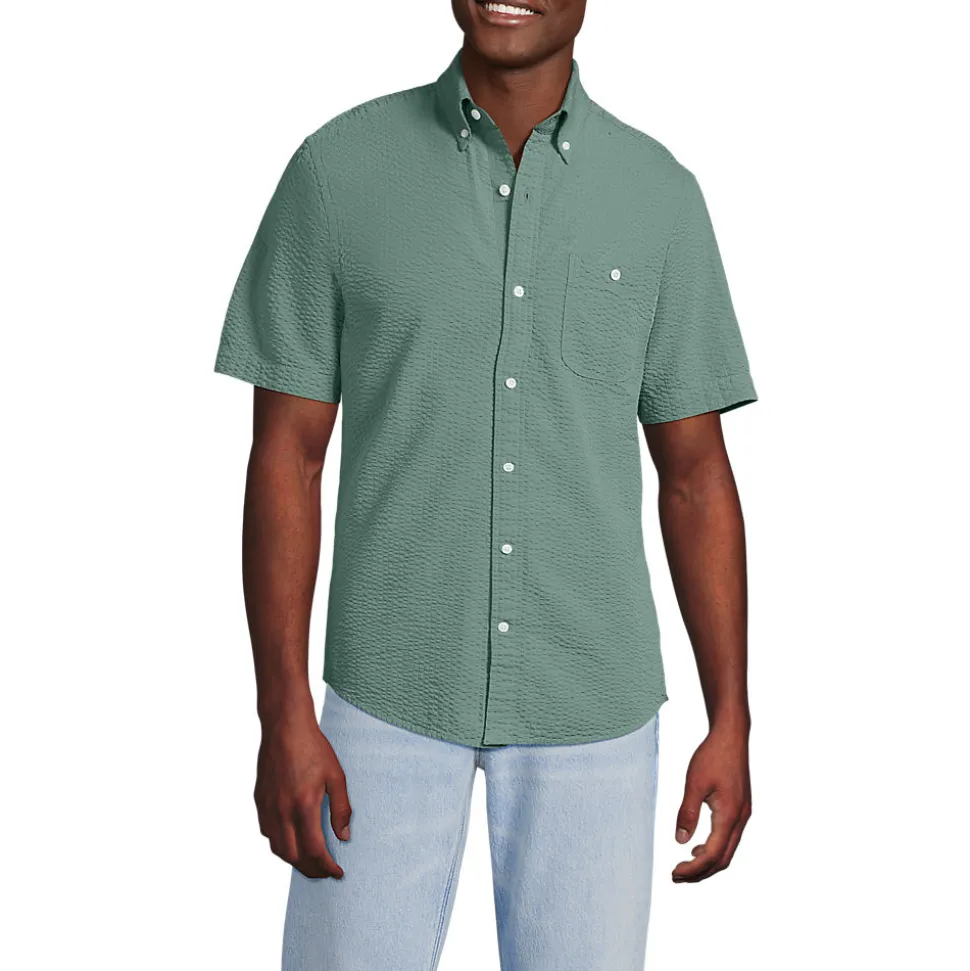 Seersucker-Kurzarmhemd für Herren, Classic Fit