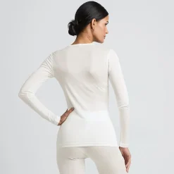 Seidenunterhemd mit Rundhalsausschnitt für Damen