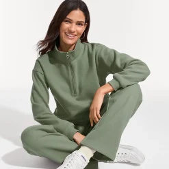 Serious Sweats Pullover mit Reißverschluss für Damen