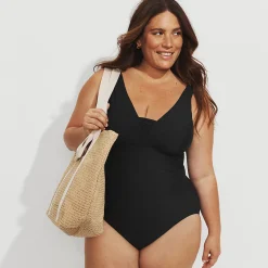 Shape-Badeanzug mit V-Ausschnitt SLENDER