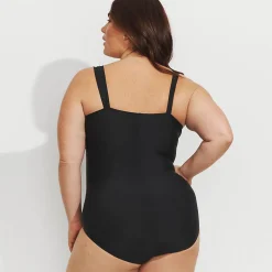 Shape-Badeanzug mit V-Ausschnitt SLENDER