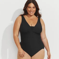 Shape-Badeanzug mit V-Ausschnitt SLENDER