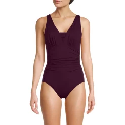Shape-Badeanzug mit V-Ausschnitt SLENDER für Damen in F-Cup