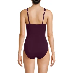 Shape-Badeanzug mit V-Ausschnitt SLENDER für Damen in F-Cup