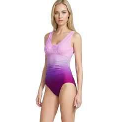 Shape-Badeanzug mit V-Ausschnitt SLENDER für Damen in D-Cup