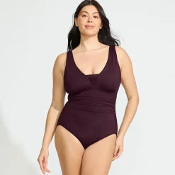 Shape-Badeanzug mit V-Ausschnitt SLENDER