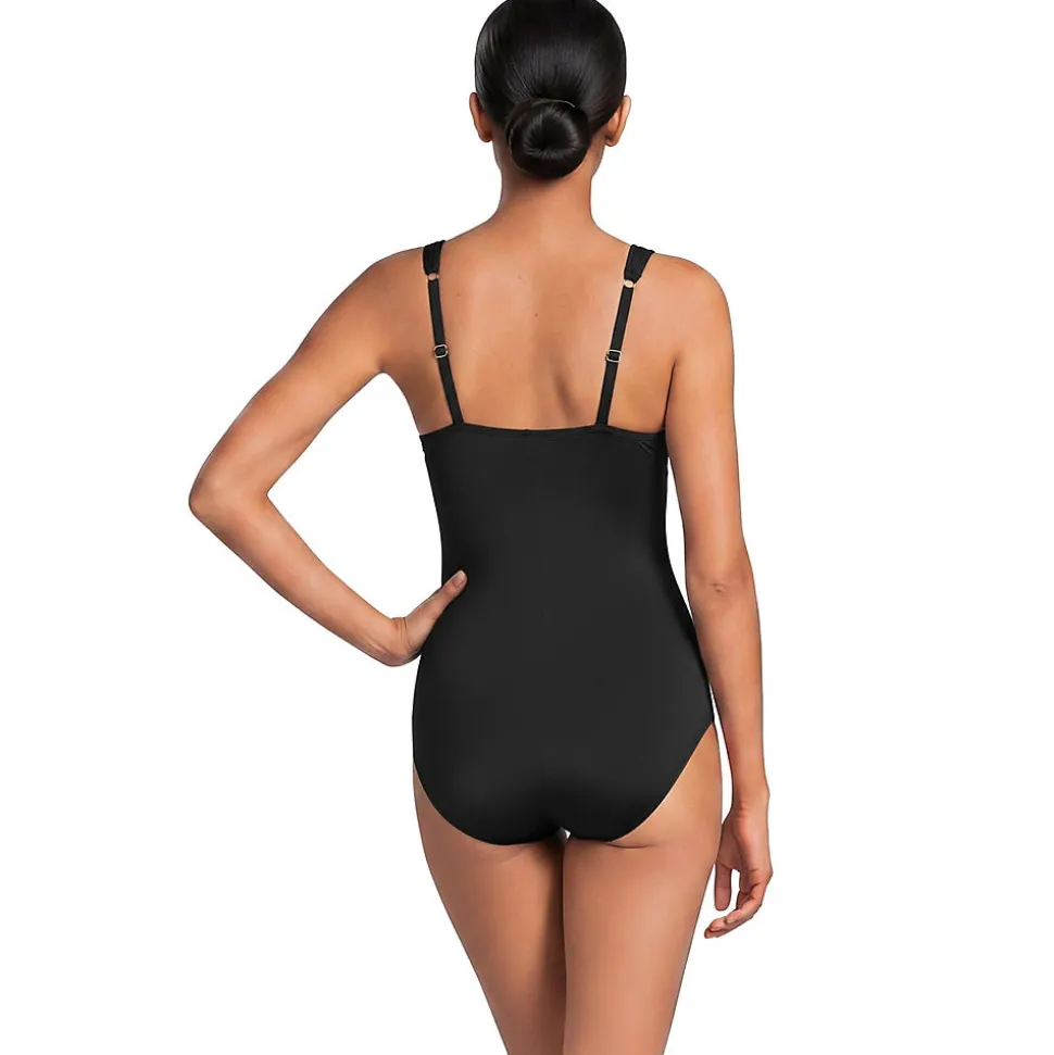 Shape-Badeanzug mit V-Ausschnitt und verstellbaren Trägern SLENDER für Damen