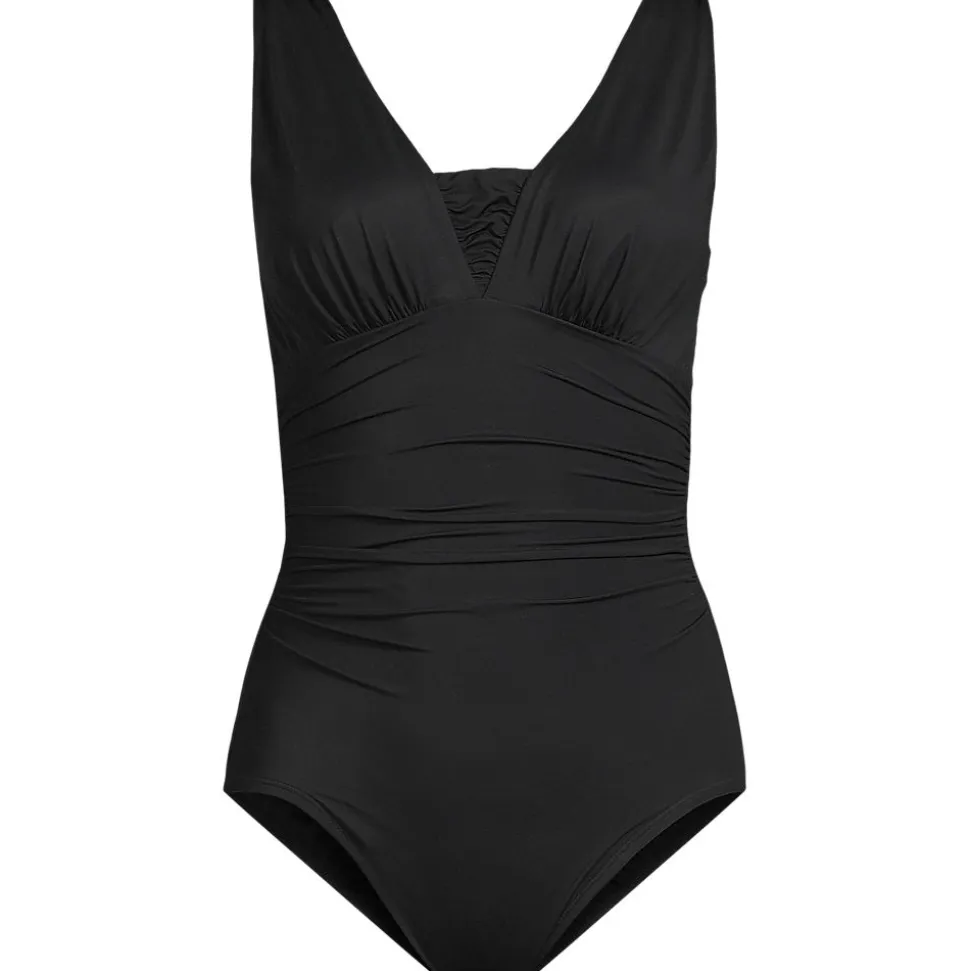 Shape-Badeanzug mit V-Ausschnitt und verstellbaren Trägern SLENDER für Damen