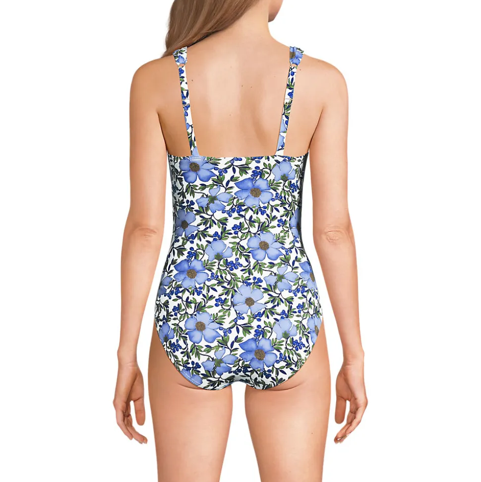 Shape-Badeanzug mit V-Ausschnitt und verstellbaren Trägern SLENDER für Damen