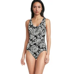 Shape-Badeanzug mit V-Ausschnitt und verstellbaren Trägern SLENDER für Damen