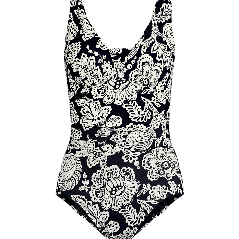 Shape-Badeanzug mit V-Ausschnitt und verstellbaren Trägern SLENDER für Damen