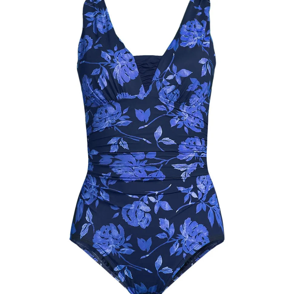 Shape-Badeanzug mit V-Ausschnitt und verstellbaren Trägern SLENDER für Damen