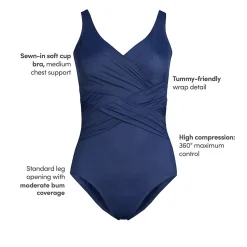 Shape-Badeanzug SLENDER Gewickelt für Damen in E-Cup