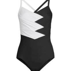 Shape-Badeanzug SLENDER mit Webdetail für Damen in D-Cup