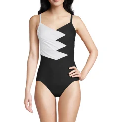 Shape-Badeanzug SLENDER mit Webdetail für Damen in D-Cup