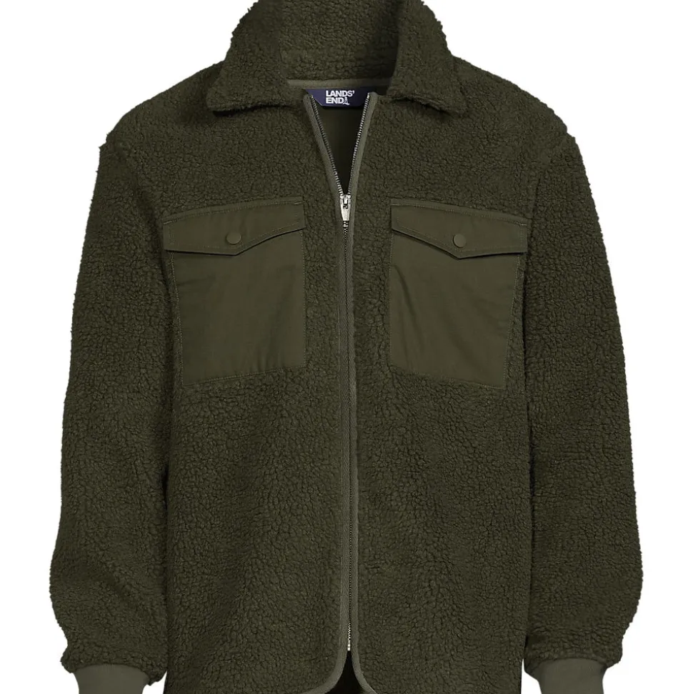 Sherpa-Fleece-Hemdjacke für Herren