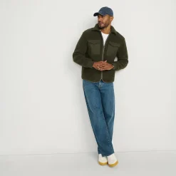 Sherpa-Fleece-Hemdjacke für Herren