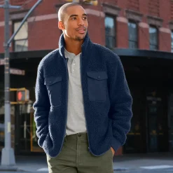 Sherpa-Fleece-Hemdjacke für Herren