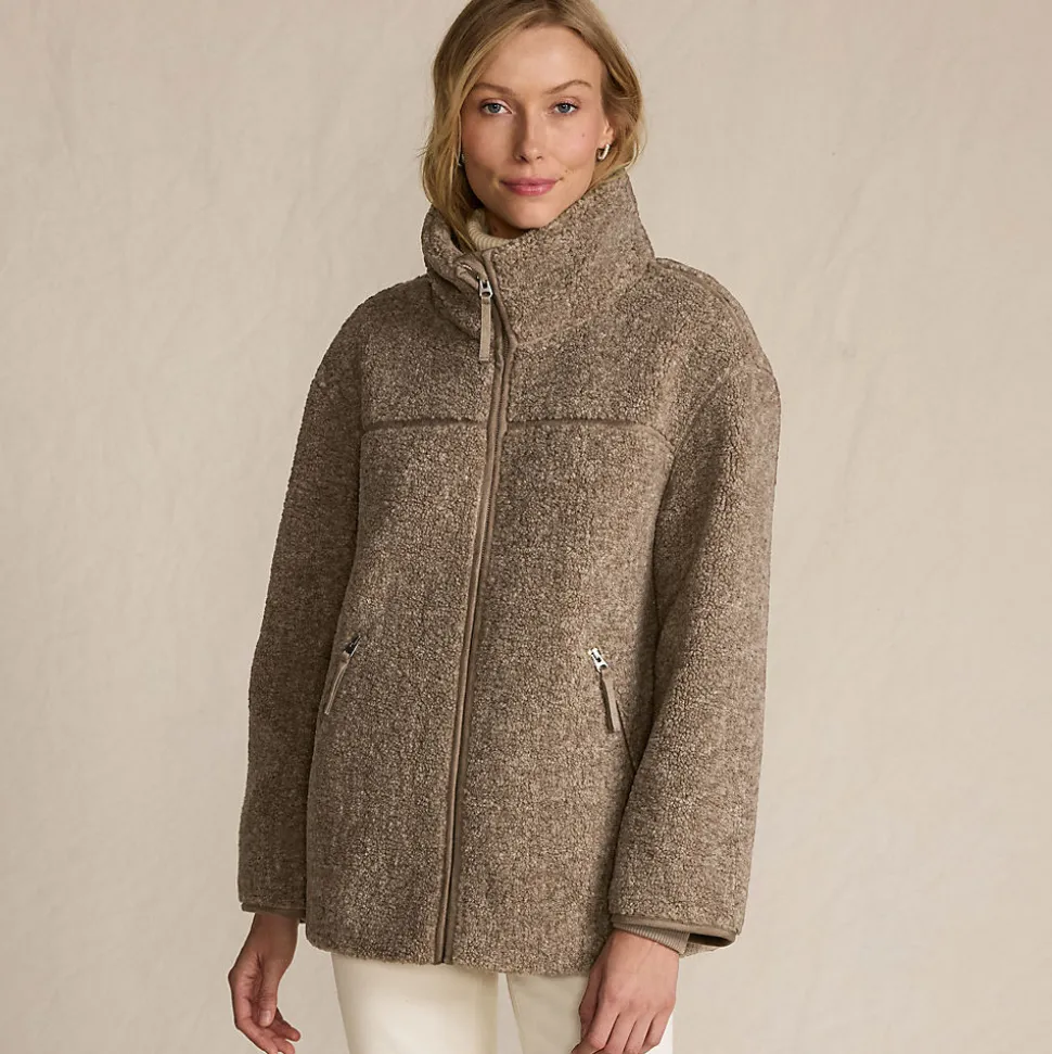 Sherpa-Fleecejacke für Damen