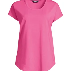 Shirt aus Baumwolle/Modal-Mix mit Ballettausschnitt für Damen