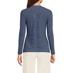 Shirt aus Baumwolle/Modal-Mix mit Rundausschnitt für Damen