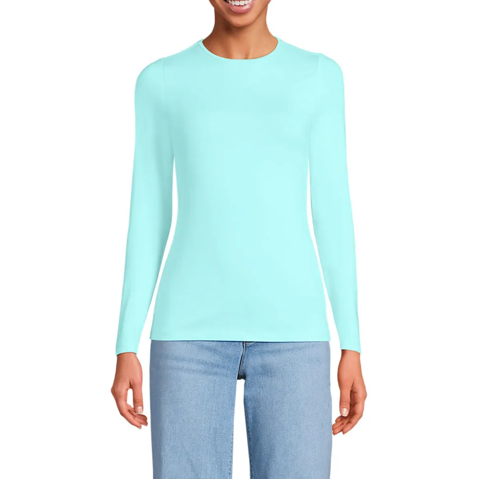 Shirt aus Baumwolle/Modal-Mix mit Rundausschnitt für Damen
