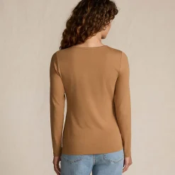 Shirt aus Baumwolle/Modal-Mix mit Rundausschnitt für Damen