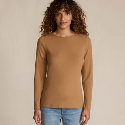 Shirt aus Baumwolle/Modal-Mix mit Rundausschnitt für Damen