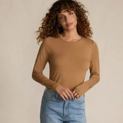 Shirt aus Baumwolle/Modal-Mix mit Rundausschnitt für Damen
