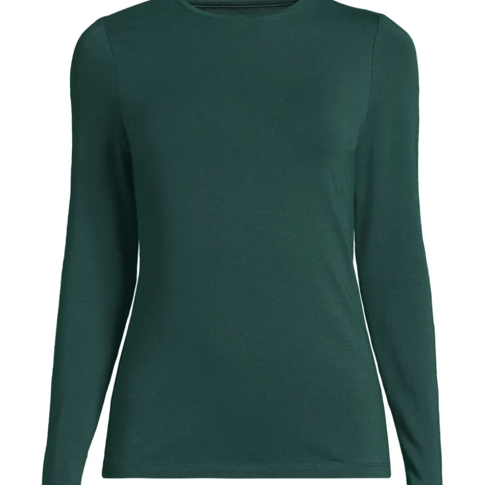 Shirt aus Baumwolle/Modal-Mix mit Rundausschnitt für Damen