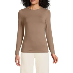 Shirt aus Baumwolle/Modal-Mix mit Rundausschnitt für Damen