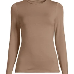 Shirt aus Baumwolle/Modal-Mix mit Rundausschnitt für Damen