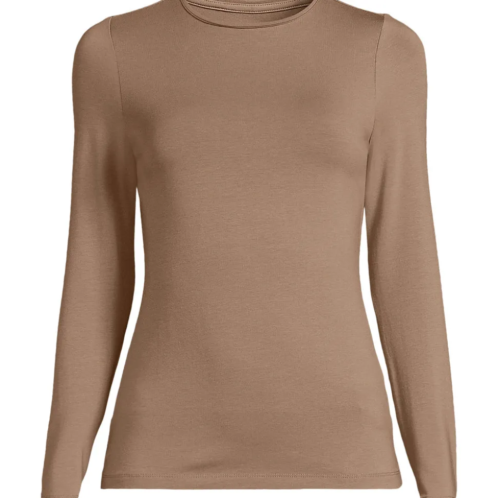 Shirt aus Baumwolle/Modal-Mix mit Rundausschnitt für Damen