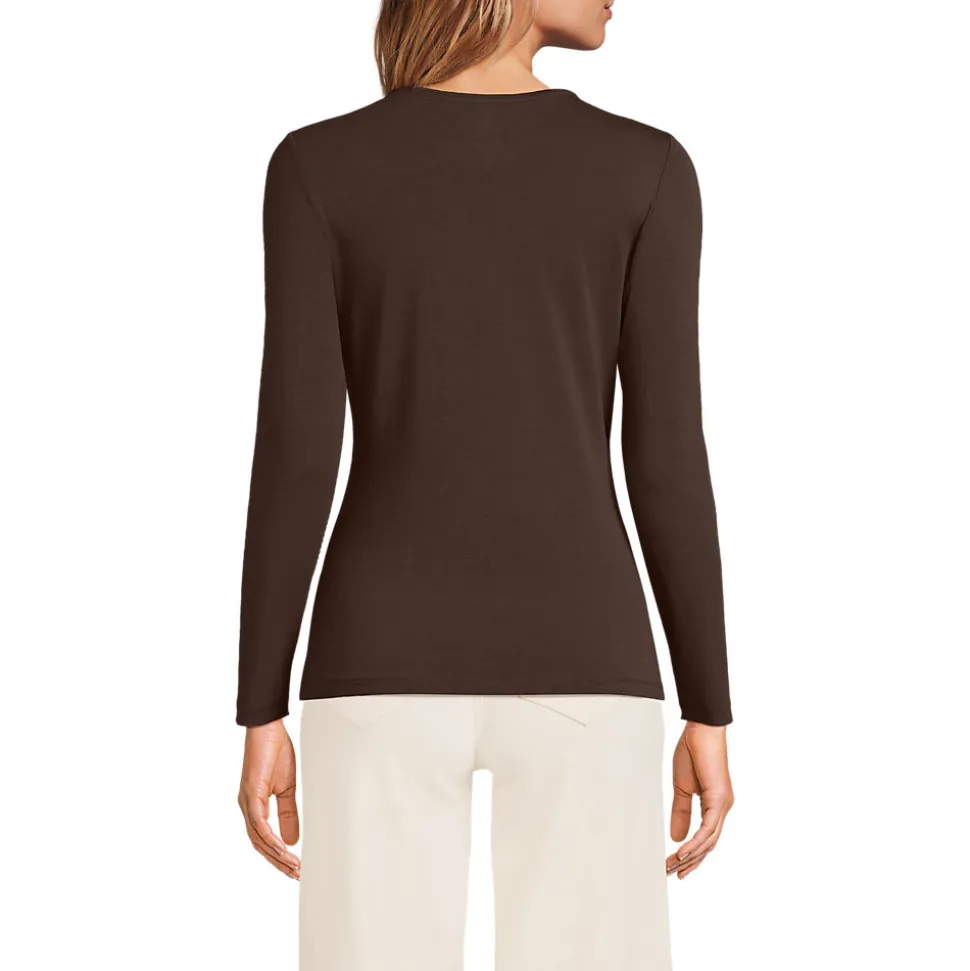 Shirt aus Baumwolle/Modal-Mix mit Rundausschnitt für Damen