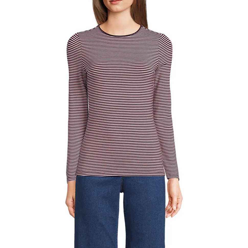Shirt aus Baumwolle/Modal-Mix mit Rundausschnitt für Damen