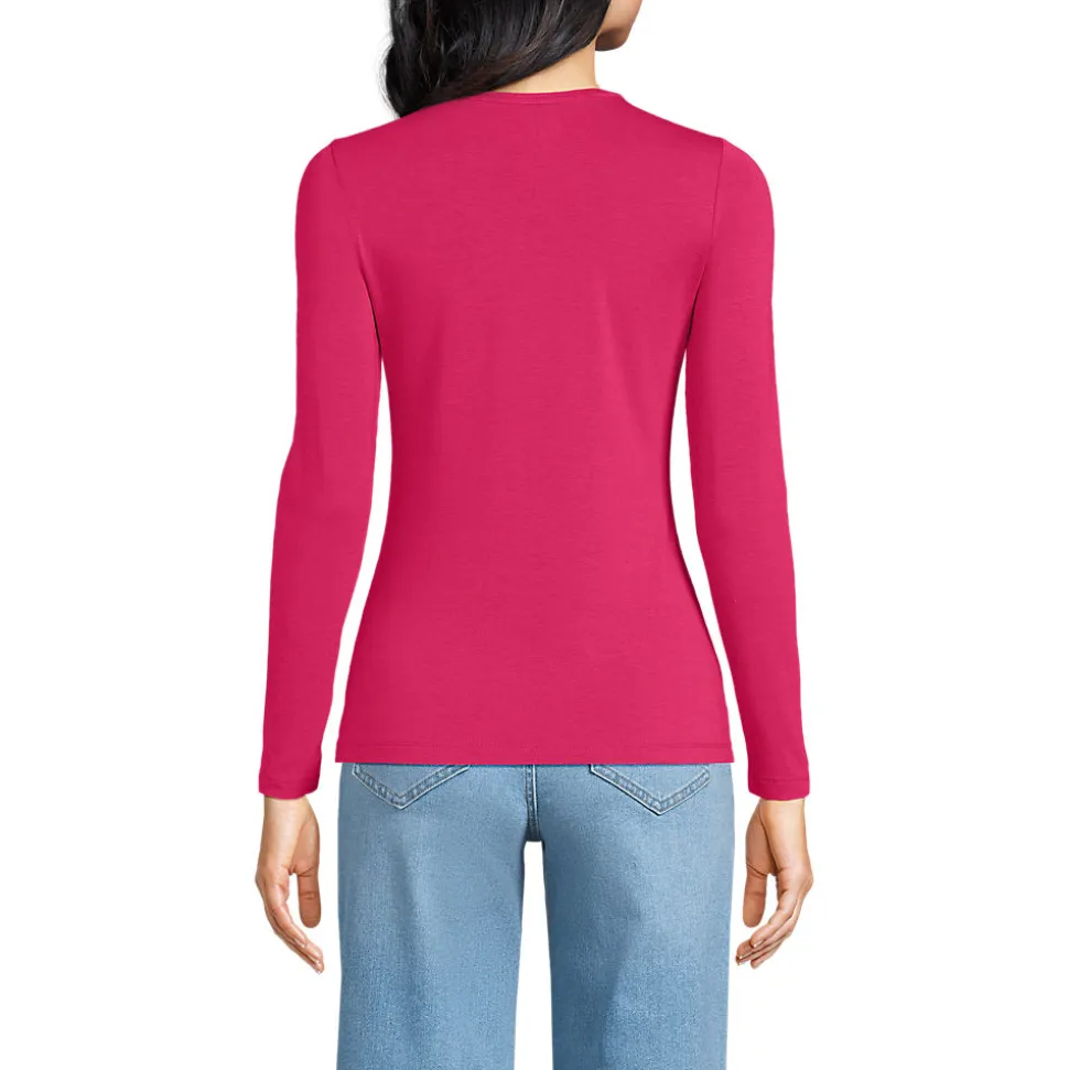 Shirt aus Baumwolle/Modal-Mix mit Rundausschnitt für Damen