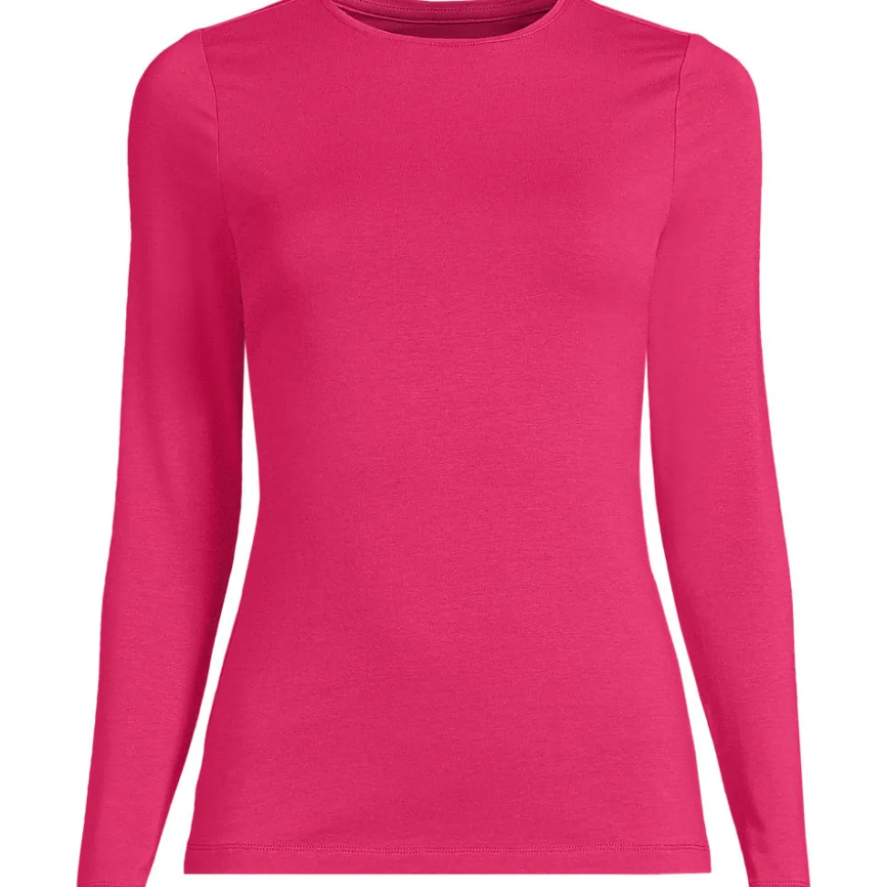 Shirt aus Baumwolle/Modal-Mix mit Rundausschnitt für Damen