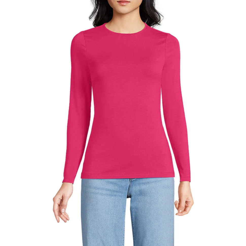 Shirt aus Baumwolle/Modal-Mix mit Rundausschnitt für Damen