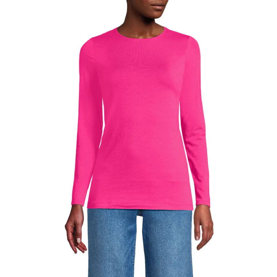 Shirt aus Baumwolle/Modal-Mix mit Rundausschnitt für Damen