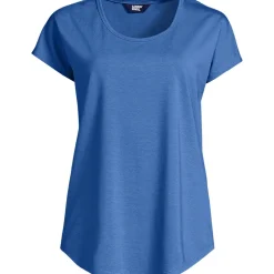 Shirt aus Baumwolle/Modal-Mix mit Ballettausschnitt für Damen