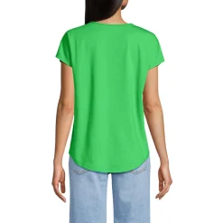 Shirt aus Baumwolle/Modal-Mix mit Ballettausschnitt für Damen