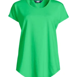 Shirt aus Baumwolle/Modal-Mix mit Ballettausschnitt für Damen