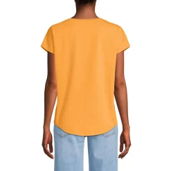 Shirt aus Baumwolle/Modal-Mix mit Ballettausschnitt für Damen