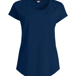 Shirt aus Baumwolle/Modal-Mix mit Ballettausschnitt für Damen