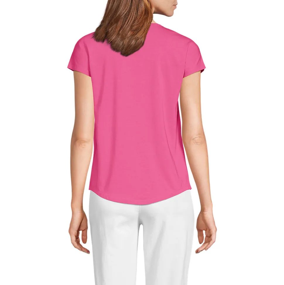 Shirt aus Baumwolle/Modal-Mix mit Ballett-Ausschnitt für Damen
